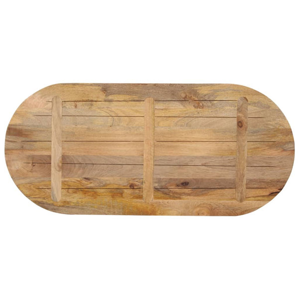 Tischplatte Oval 110x50 Mango Massivholz