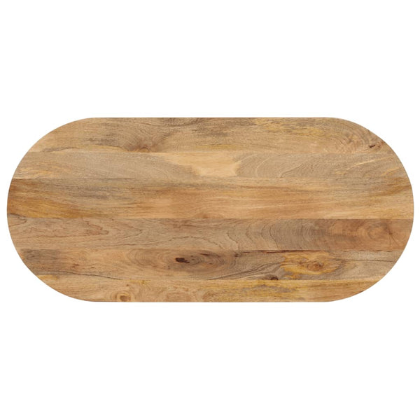 Massivholz Mango Tischplatte Oval 140x50 cm