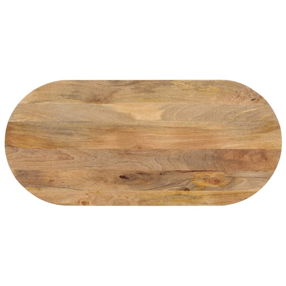 vidaXL Tabletop 120x60x3.8 cm Oval Solid Mango Wood