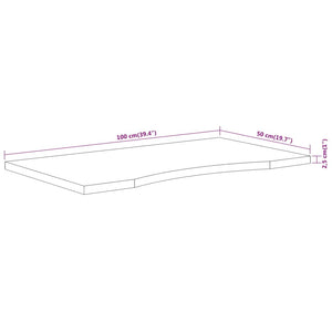 Massivholz Akazie Schreibtischplatte 100x50 cm