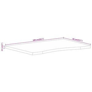 Massivholz Mango Schreibtischplatte 100x50 cm