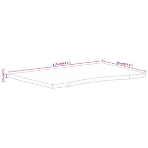 Massivholz Mango Schreibtischplatte 110x50 cm