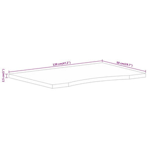 Massivholz Mango Schreibtischplatte 120x50 cm