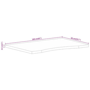 Massivholz Mango Schreibtischplatte 160x50 cm