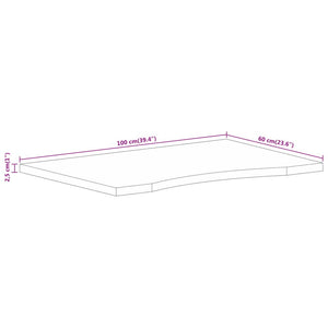 Massivholz Mango Schreibtischplatte 100x60 cm