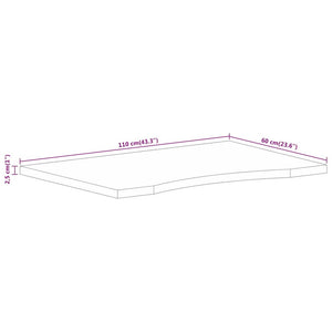 Massivholz Mango Schreibtischplatte 110x60 cm