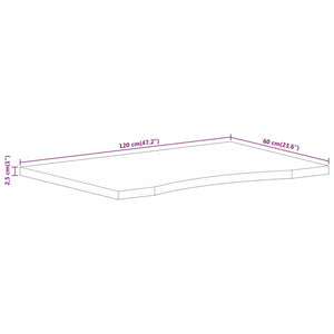 Massivholz Mango Schreibtischplatte 120x60 cm