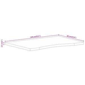 Massivholz Mango Schreibtischplatte 140x60 cm