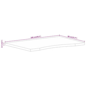Massivholz Mango Schreibtischplatte 100x80 cm