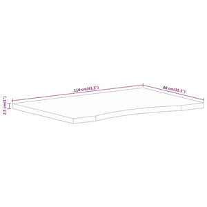 Massivholz Mango Schreibtischplatte 110x80 cm