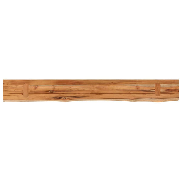 vidaXL Wall Shelf 160x20x2.5 cm Rectangular Solid Acacia Wood Live Edge