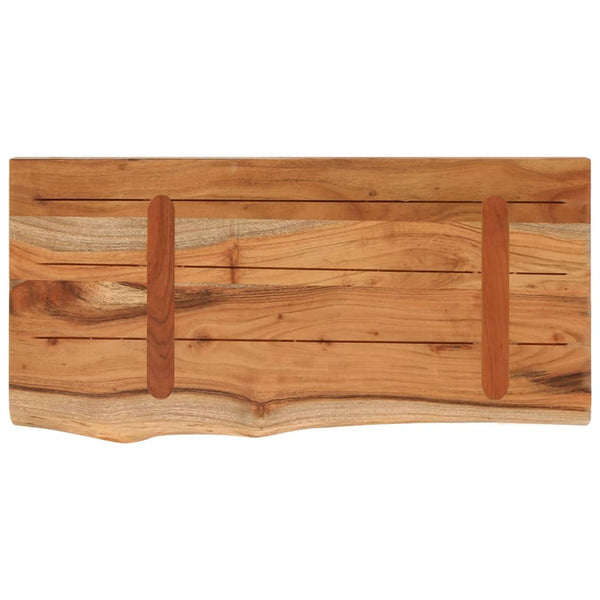Wandregal Akazie 60x30 cm Massivholz Baumkante