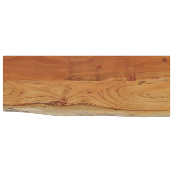 Wandregal Akazie 80x30 cm Massivholz Baumkante