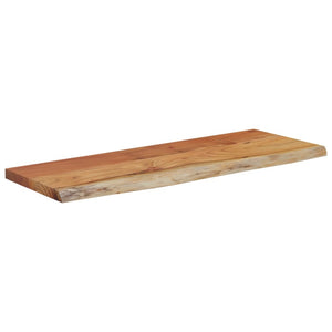 Wandregal Akazie 80x30 cm Massivholz Baumkante
