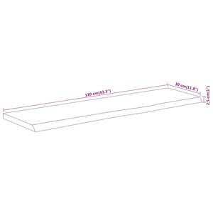 Wandregal Akazie Massivholz 110cm