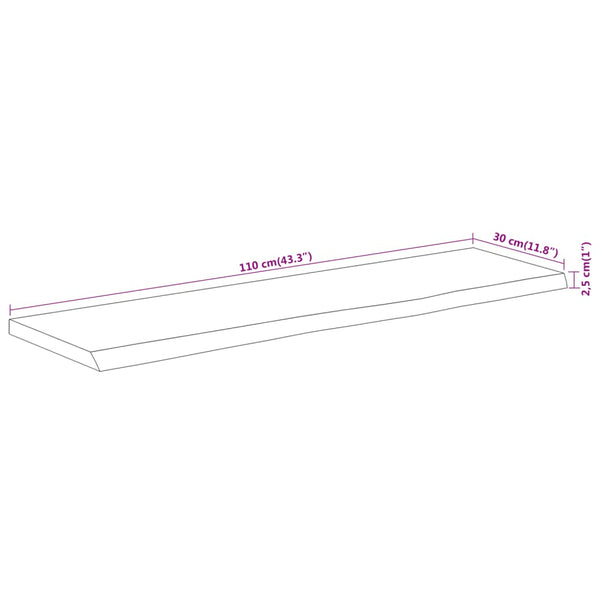 Wandregal Akazie Massivholz 110cm