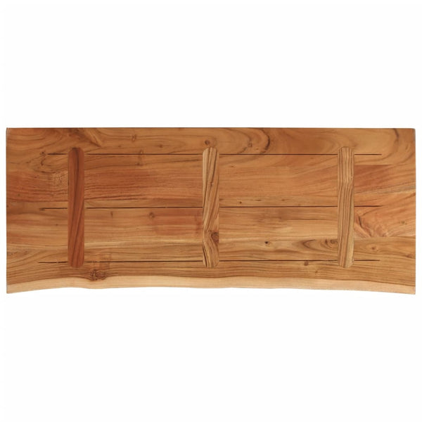 Akazie Tischplatte 100x40 cm Massivholz Baumkante