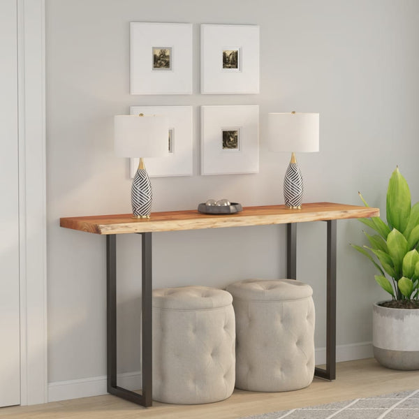 Akazie Tischplatte Massivholz 110x40 cm