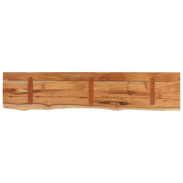 Massivholz Wandregal Akazie 100cm mit Baumkante