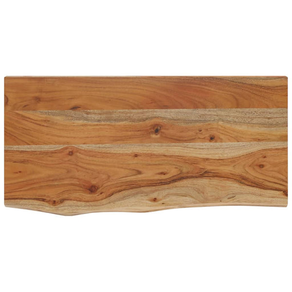 Wandregal Akazie 60x30 cm Massivholz Baumkante