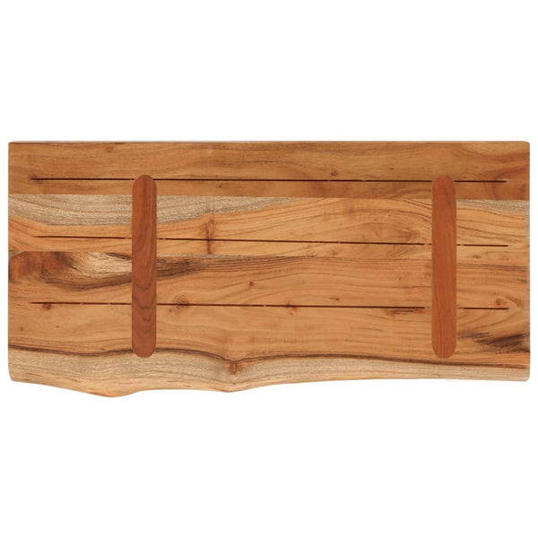 Wandregal Akazie 60x30 cm Massivholz Baumkante