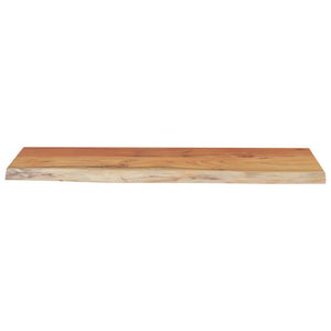 Wandregal Akazie Massivholz 80x30 cm Baumkante