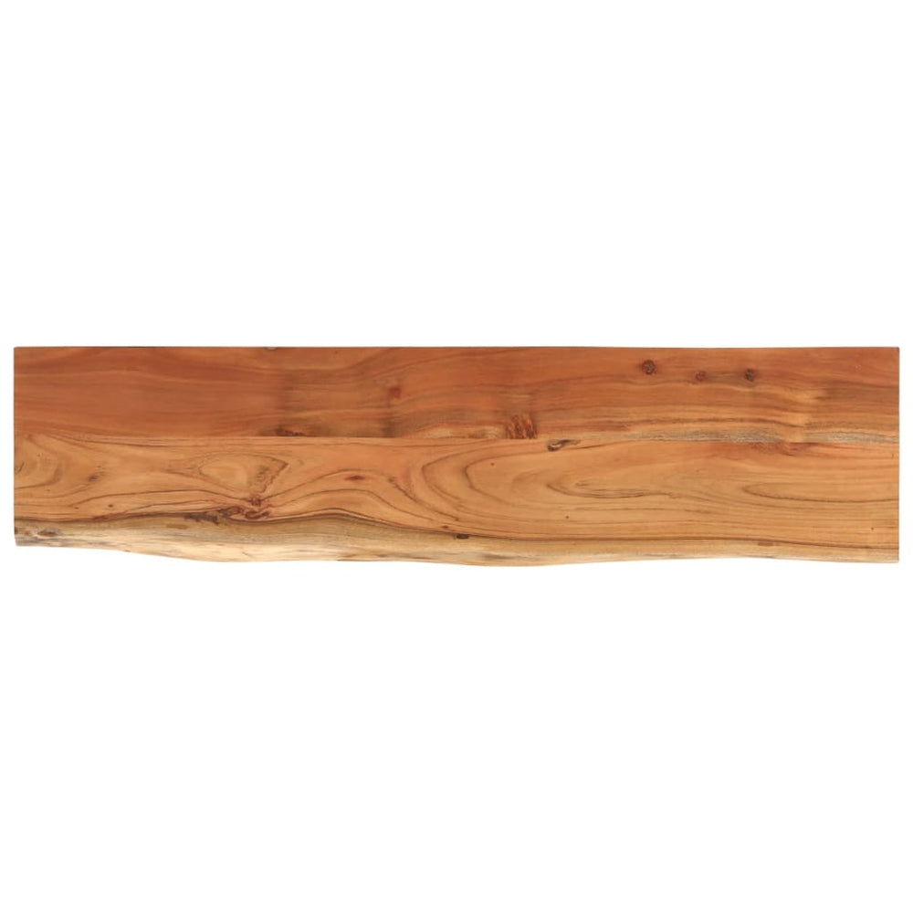 Wandregal Akazie 120x30 cm Massivholz Baumkante