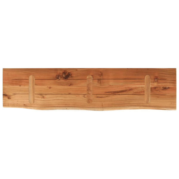 Wandregal Akazie 120x30 cm Massivholz Baumkante