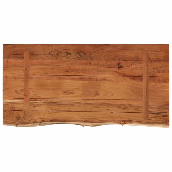 Massivholz Akazie Tischplatte 80x40 cm Baumkante
