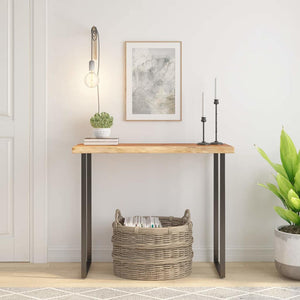 Massivholz Akazie Tischplatte 80x40 cm Baumkante