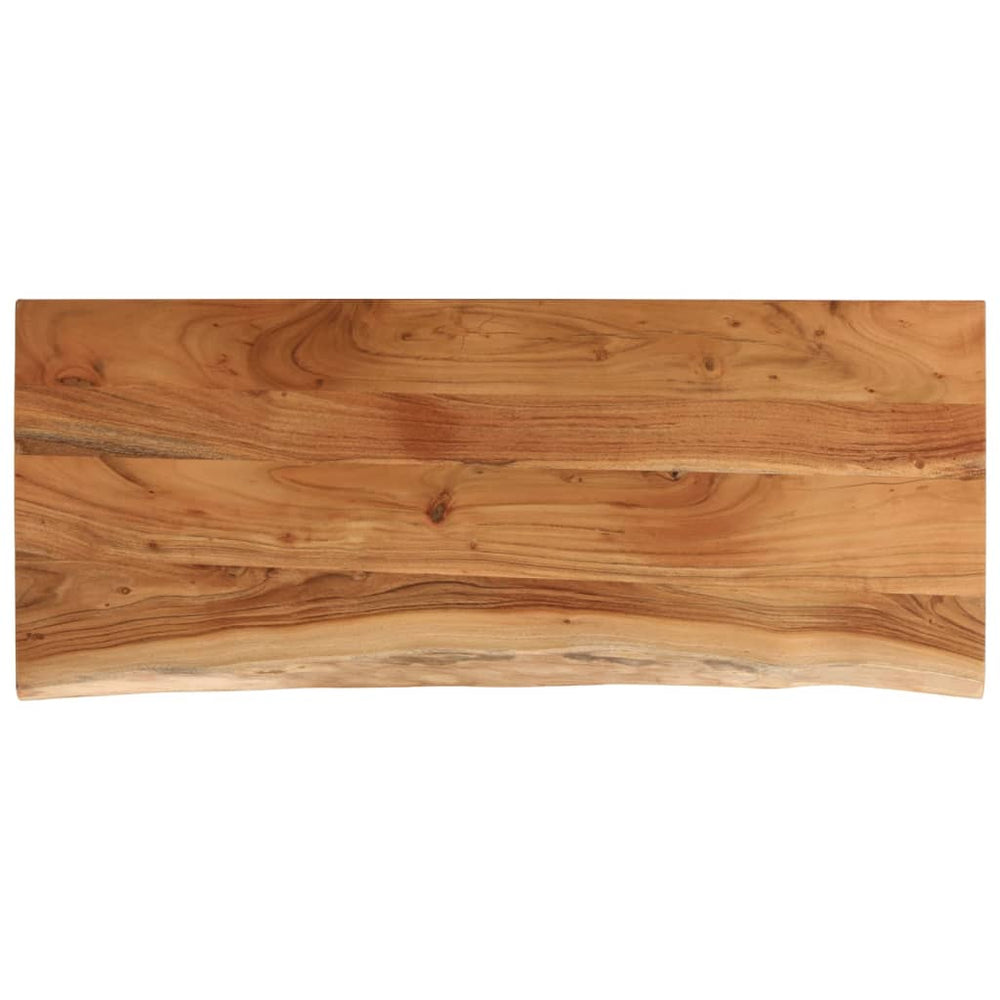 vidaXL Tabletop 90x40x3.8 cm Rectangular Solid Acacia Wood Live Edge