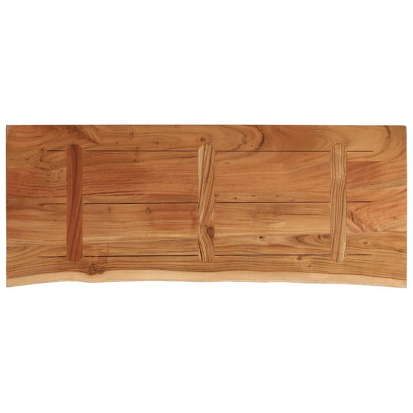 Akazie Tischplatte 100x40 cm Massivholz Baumkante