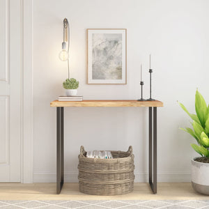 Akazie Tischplatte 100x40 cm Massivholz Baumkante