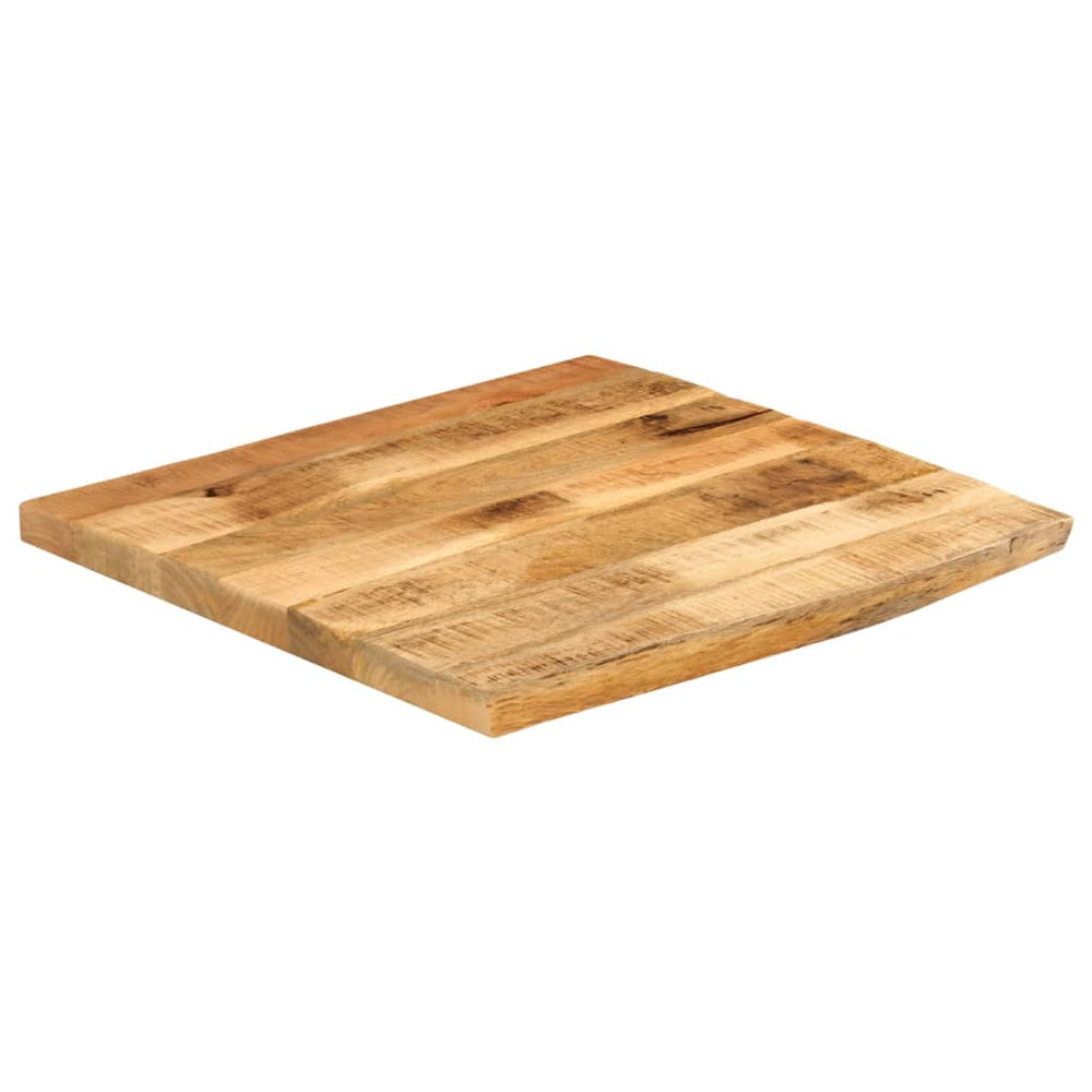 Tischplatte 80x80 cm Mango Massivholz Baumkante
