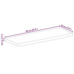 Massivholz Tischplatte Mangoholz 90x20 cm