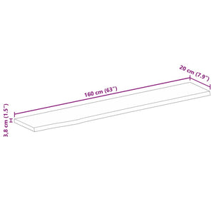 Massivholz Tischplatte Baumkante 160 cm