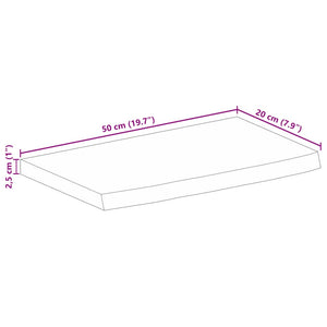 Tischplatte Mango Baumkante 50x20 cm