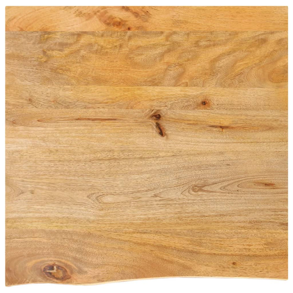 vidaXL Plateau de table à bord naturel 40x40x2,5 cm Bois de manguier massif