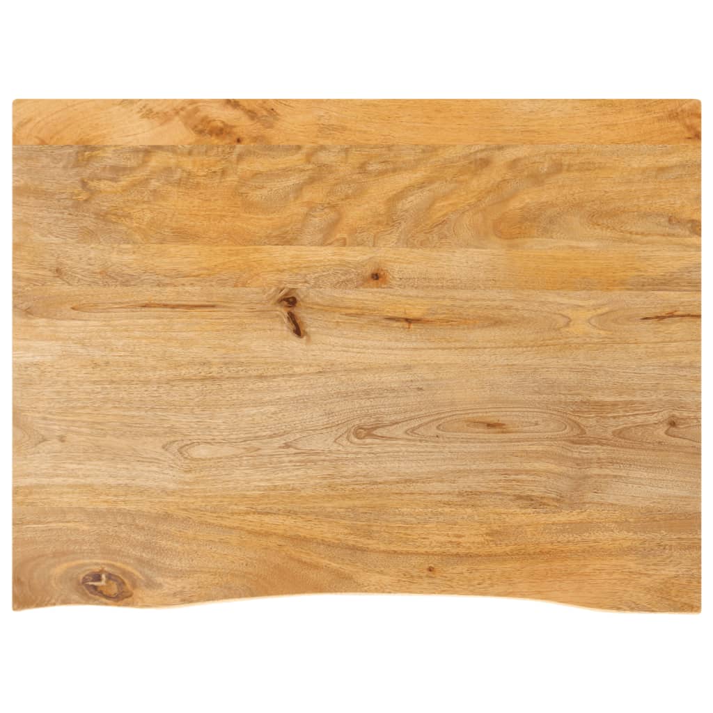 Massivholz Tischplatte Mango Baumkante 90x60 cm