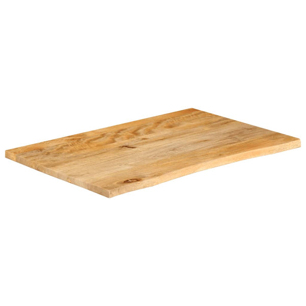 Massivholz Tischplatte Mango Baumkante 90x60 cm