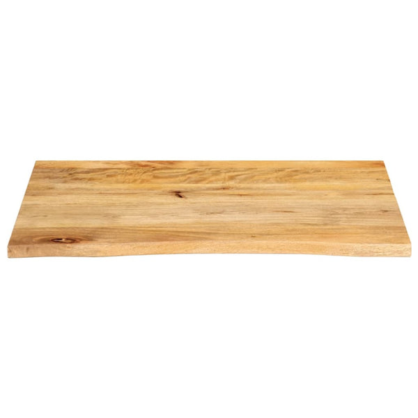 Massivholz Tischplatte Mango Baumkante 90x60 cm