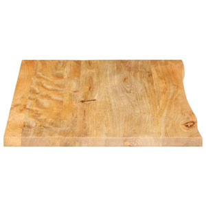 Massivholz Tischplatte Mango Baumkante 90x60 cm