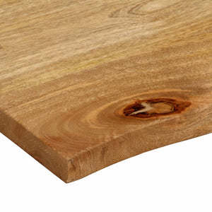 Massivholz Tischplatte Mango Baumkante 90x60 cm