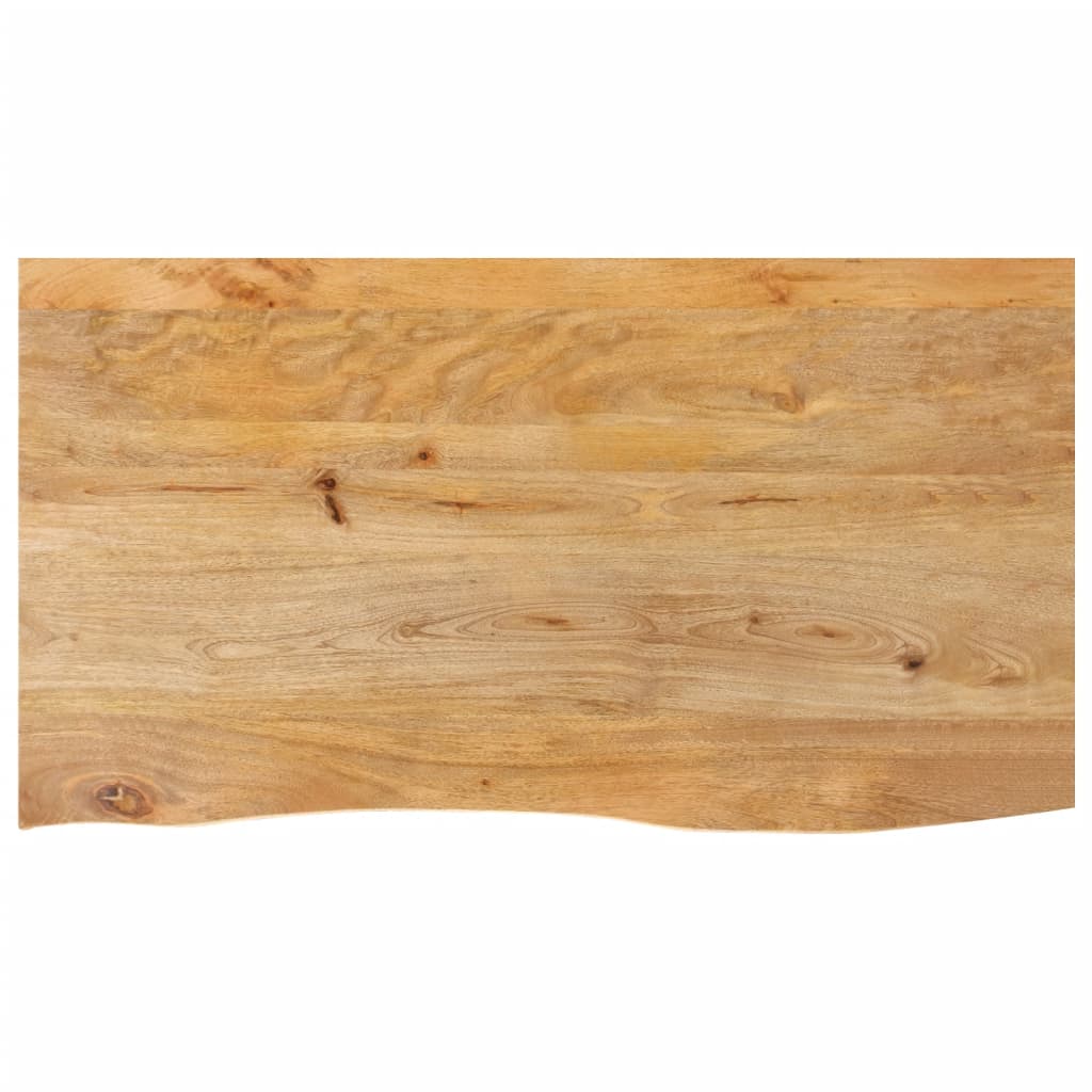 Massive Mango Tischplatte mit Baumkante 100x60