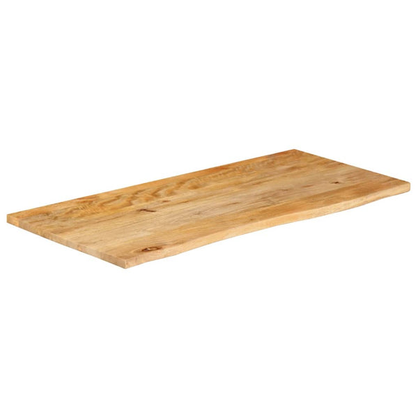Massive Mango Tischplatte mit Baumkante 100x60