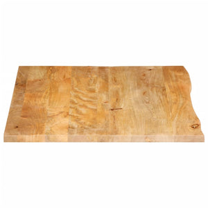 Massivholz Tischplatte Mango Baumkante 90x80 cm