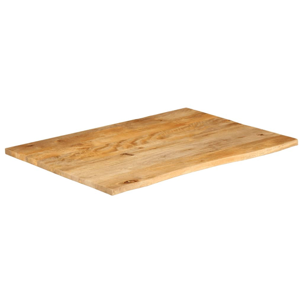 Massive Mangoholz Tischplatte mit Baumkante 100x80 cm