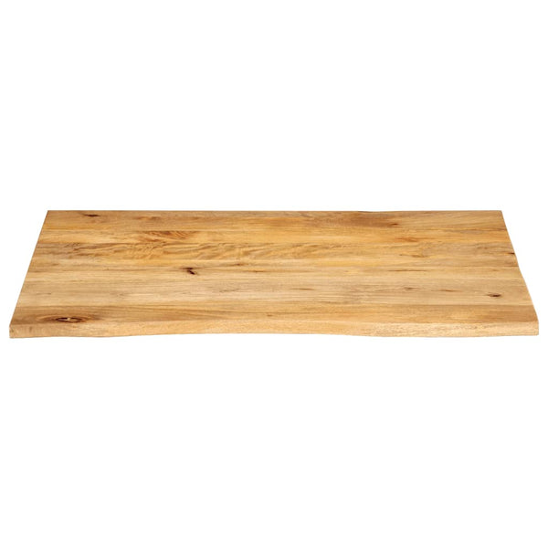 Massive Mangoholz Tischplatte mit Baumkante 100x80 cm