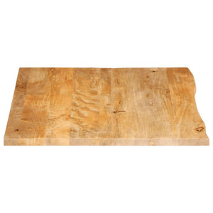 Massive Mangoholz Tischplatte mit Baumkante 100x80 cm