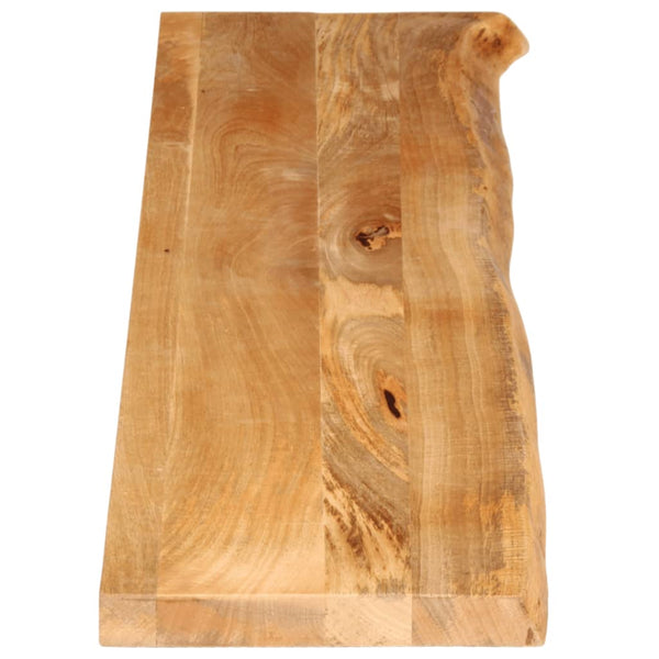 Massivholz Tischplatte Mango Baumkante 140 cm
